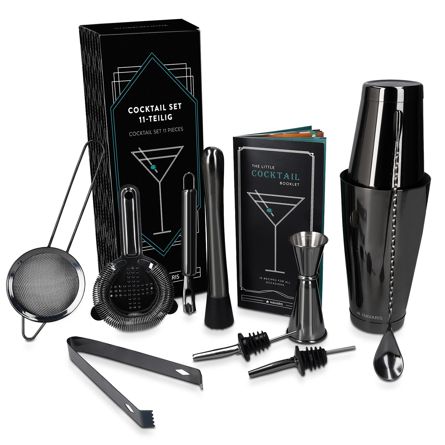 Navaris Σετ 11 Τεμαχίων για Cocktail - Stainless Steel - 49860.11.01