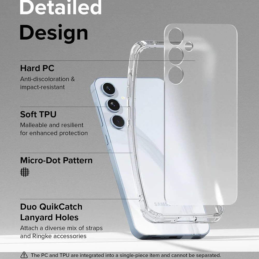 Ringke Samsung Galaxy A55 5G - Fusion - Σκληρή Θήκη με Πλαίσιο Σιλικόνης - Matte Clear