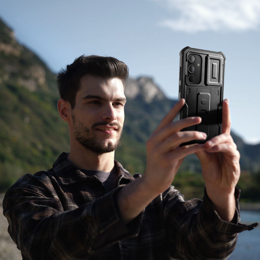 Tech - Protect Samsung Galaxy S24 FE Kevlar Cam+ Θήκη 360 Full Body με Προστασία για την Οθόνη και την Κάμερα και Stand - Black