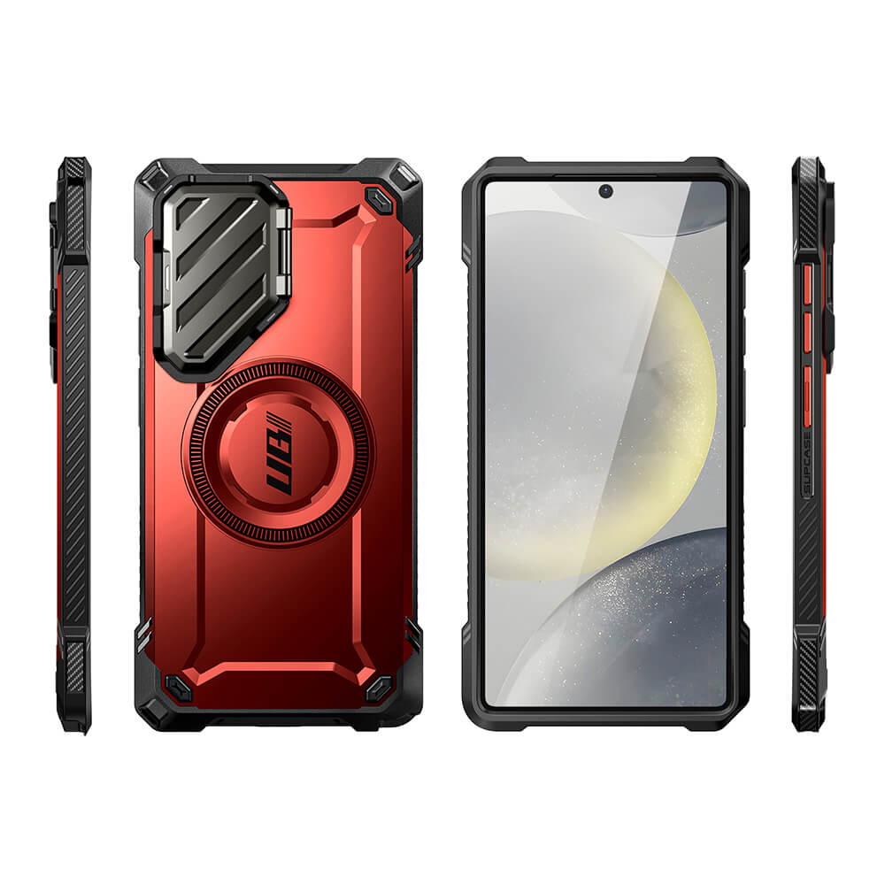 Supcase Samsung Galaxy S25 Ultra - Unicorn Beetle XT MagSafe - Σκληρή Θήκη με Προστασία Κάμερας / Stand - Metallic Red