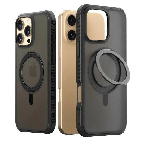 Araree iPhone 16 Pro Max Duple M Stand MagSafe Σκληρή Θήκη με Πλαίσιο Σιλικόνης και Σταντ - Black