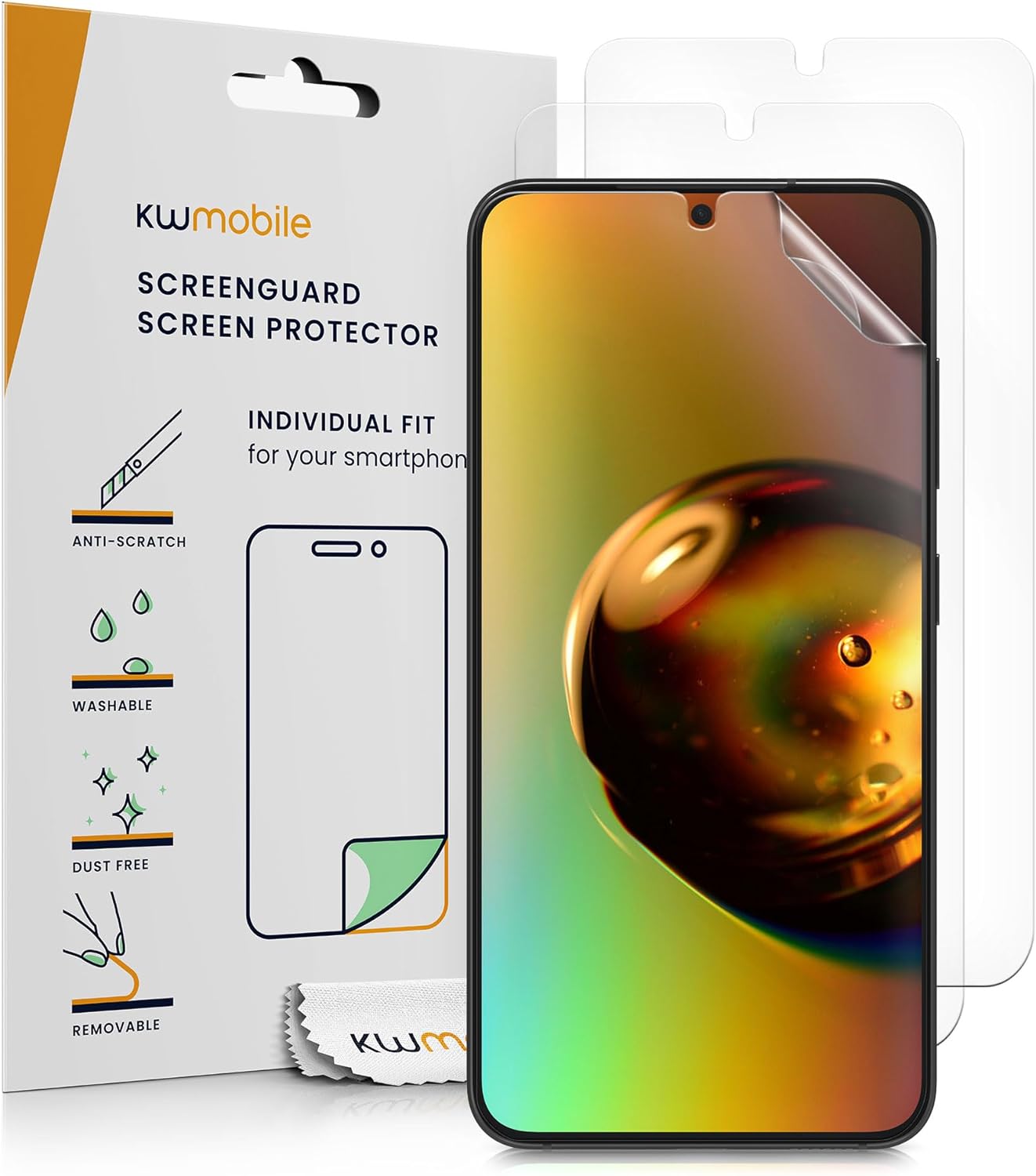 KW Samsung Galaxy S24+ Τρεις Μεμβράνες Προστασίας Οθόνης - Διάφανες