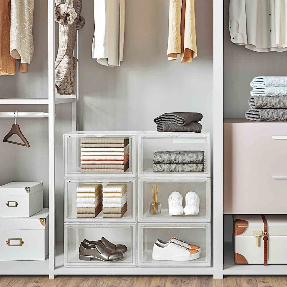 Songmics Σετ με 6 Κουτιά Αποθήκευσης Υποδημάτων - Clear - LSP06CW