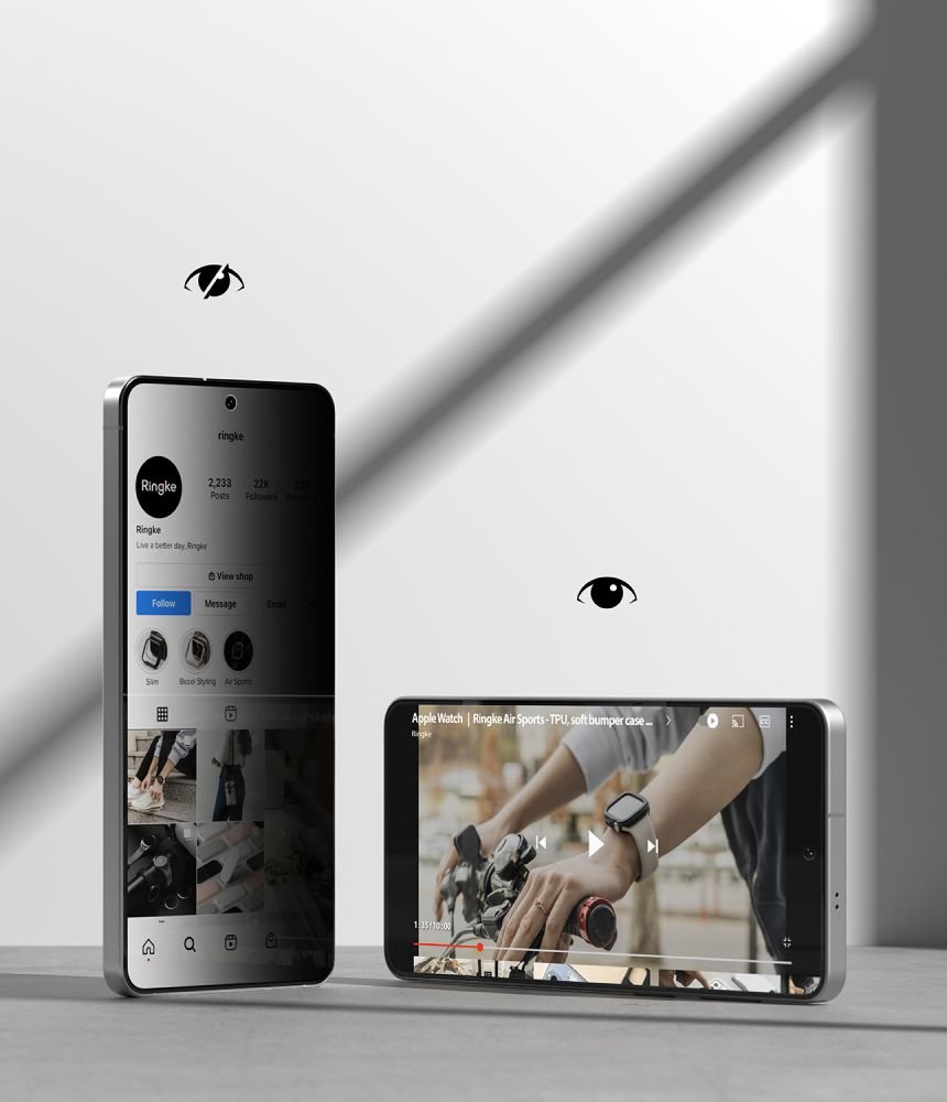 Ringke Samsung Galaxy S26 Plus - Case Friendly Αντιχαρακτικό Γυαλί Οθόνης - Easy Slide - 2 Τεμάχια - Privacy