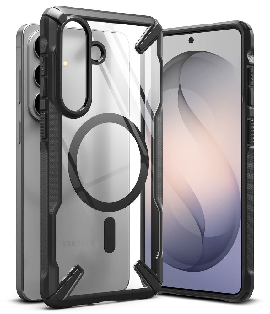 Ringke Samsung Galaxy S26 Plus - Σκληρή Θήκη με Πλαίσιο Σιλικόνης - Fusion X Magnetic MagSafe - Clear / Black