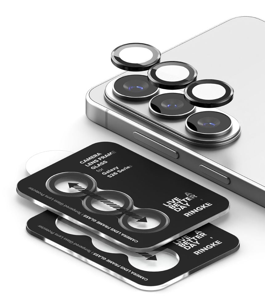 Ringke Samsung Galaxy S26 / S26 Plus - Αντιχαρακτικό Γυαλί για την Κάμερα - Camera Frame - 2 Τεμάχια - Black