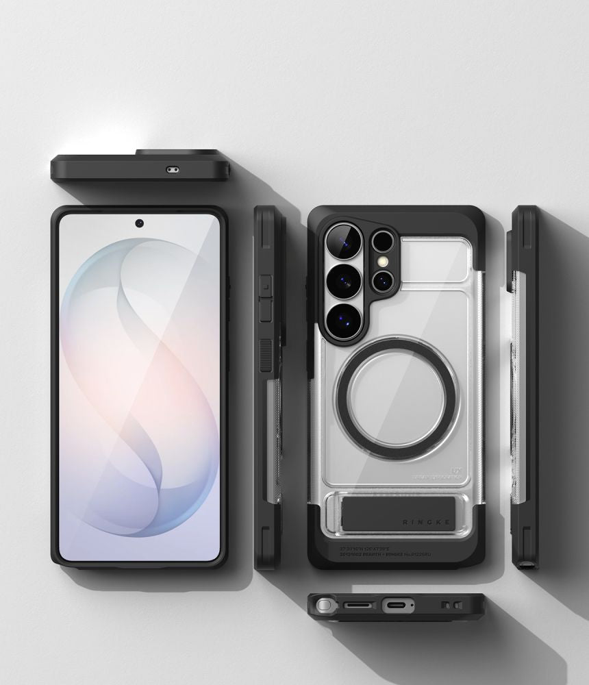 Ringke Samsung Galaxy S26 Ultra - Σκληρή Θήκη με Πλαίσιο Σιλικόνης - UX Magnetic MagSafe - Black / Clear
