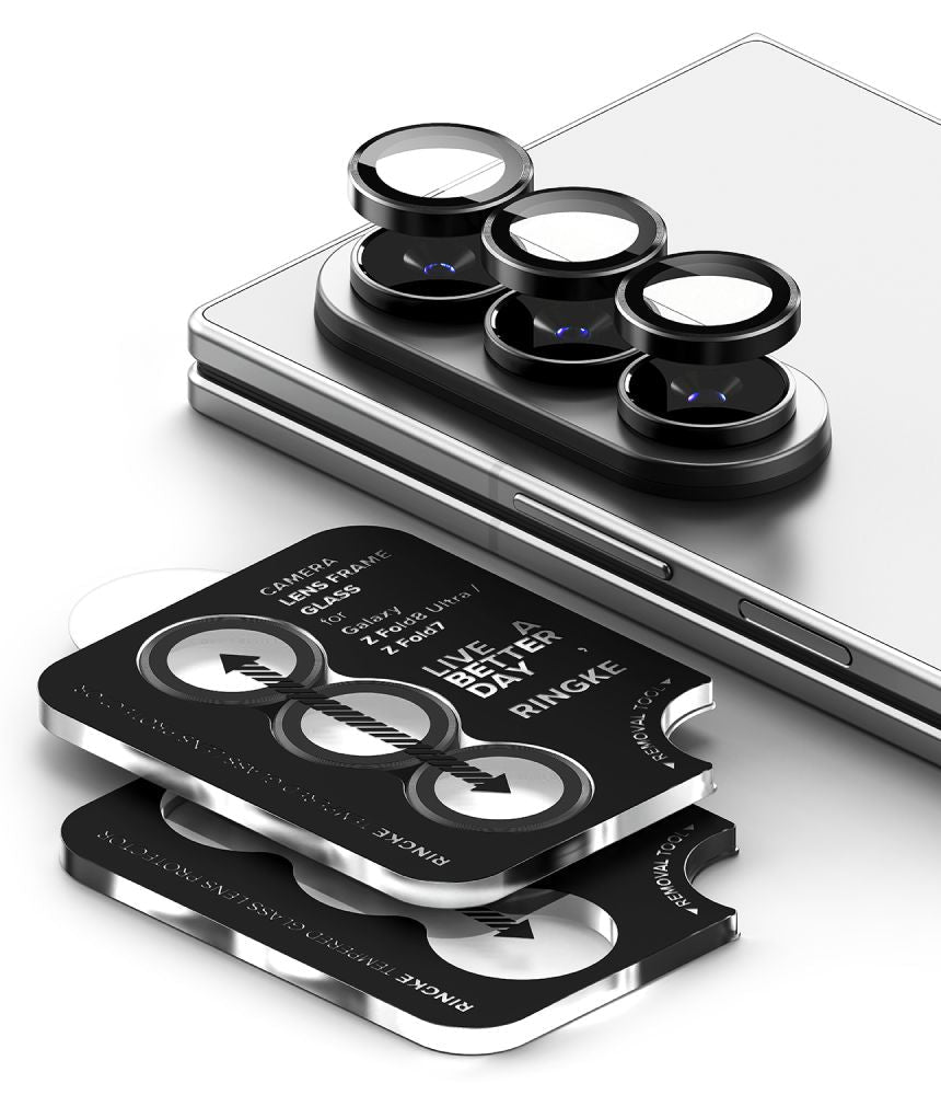 Ringke Samsung Galaxy Z Fold7 / Z Fold8 Ultra - Αντιχαρακτικό Γυαλί για την Κάμερα - Camera Frame - 2 Τεμάχια - Black