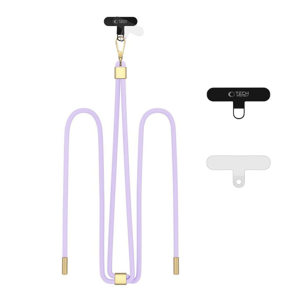 Tech - Protect C2S Rope CrossBody Strap - Universal Λουράκι για Θήκη Κινητού - Lavender / Gold