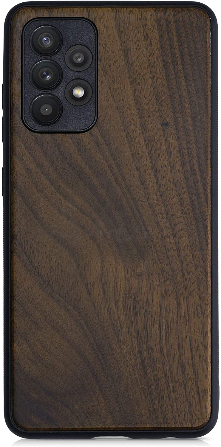 KW Samsung Galaxy A52 / A52 5G / A52s 5G Θήκη από Φυσικό Ξύλο - Dark Brown - 54353.18