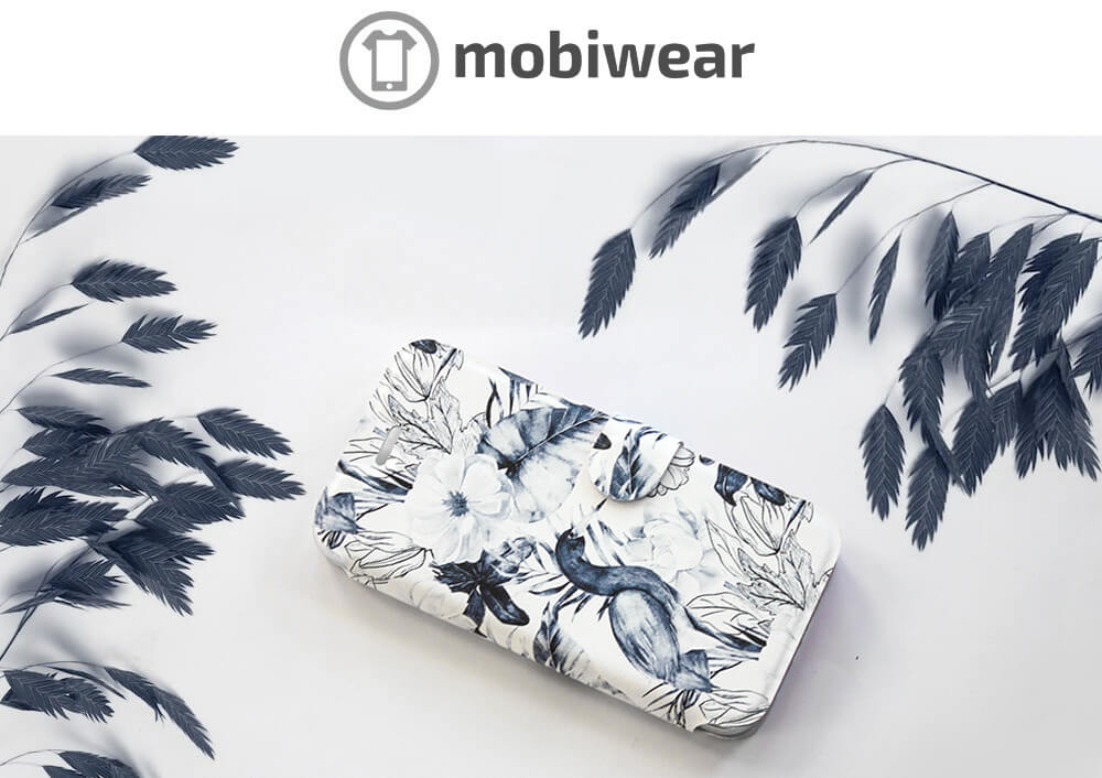 Mobiwear iPhone 13 Pro Max Θήκη Βιβλίο Slim Flip - Design Exotic Bird Crane and Flowers - MX09S