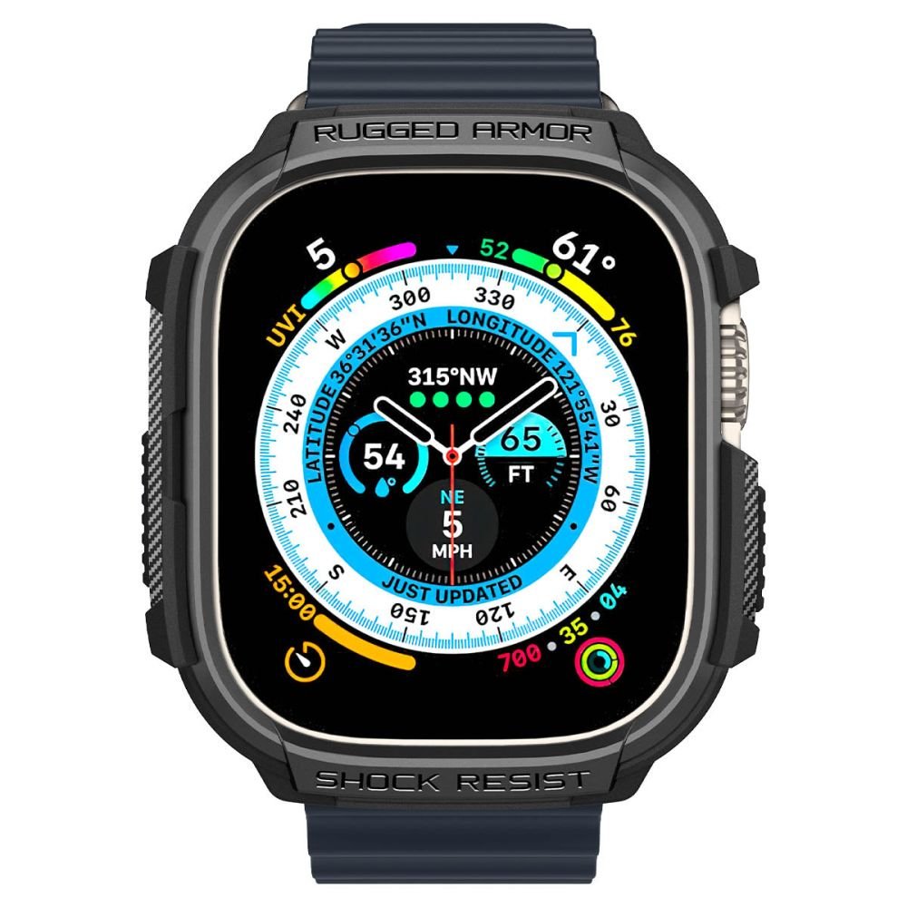 Spigen Θήκη Apple Watch Ultra (1/2/3) - 49mm Rugged Armor - Matte Black