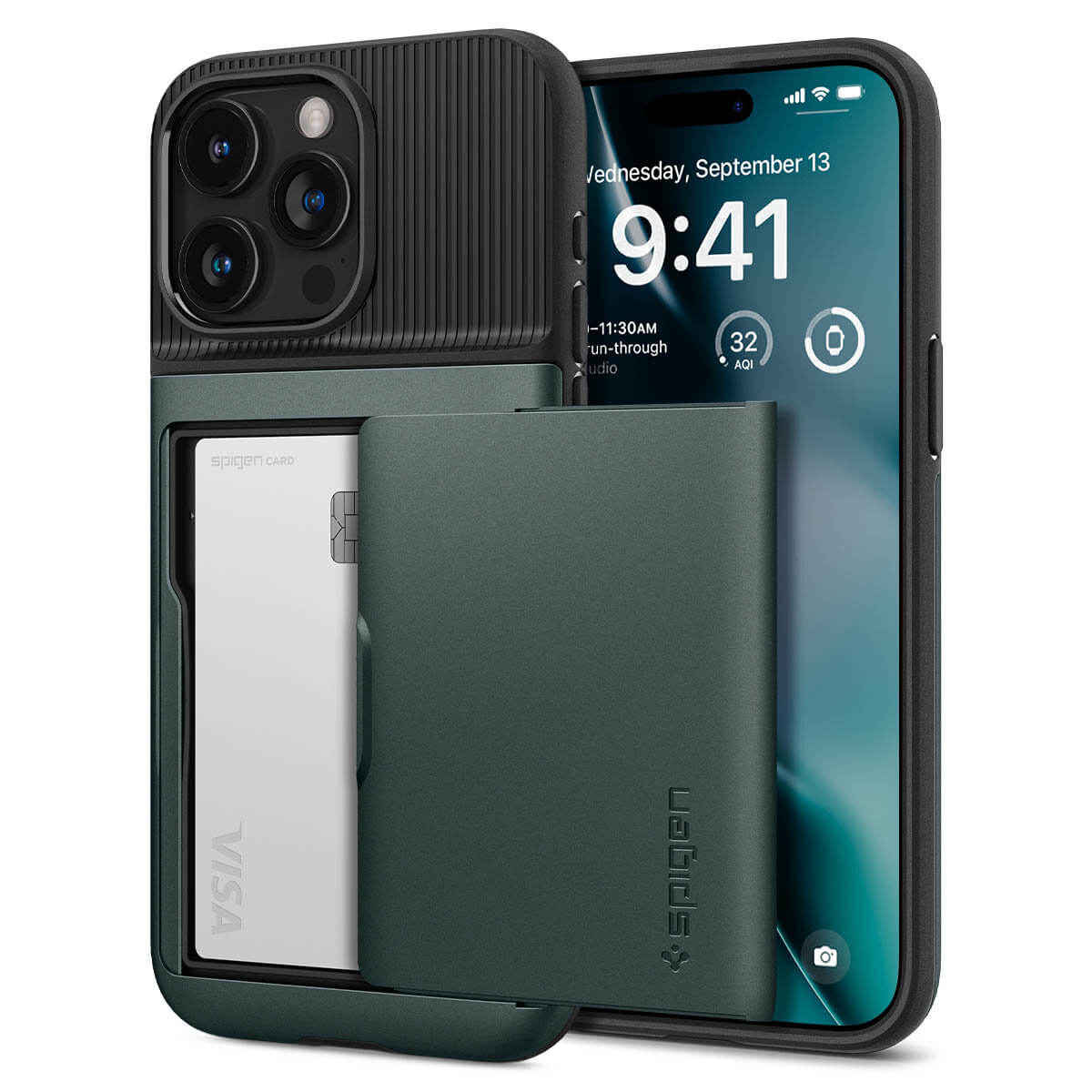 Spigen iPhone 15 Pro Max Slim Armor CS Σκληρή Θήκη - Abyss Green