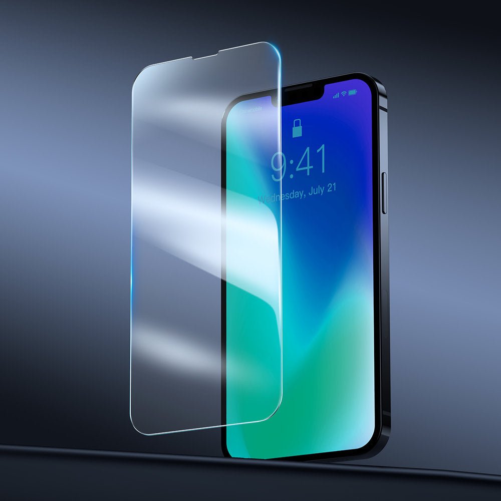 Baseus iPhone 13 Pro Max 0.3mm Full Glass Full Screen Αντιχαρακτικό Γυαλί Οθόνης - 2 Τεμάχια - Clear - SGBL020202