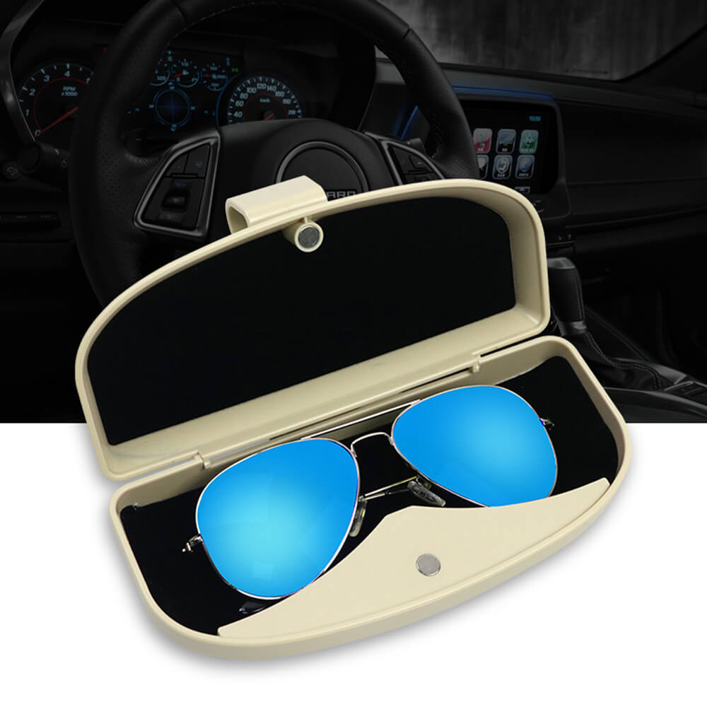 Techsuit Sun Visor Glasses Case with Easy Mount Clamp - Θήκη Γυαλιών για το Σκίαστρο - Black - CSV - V2