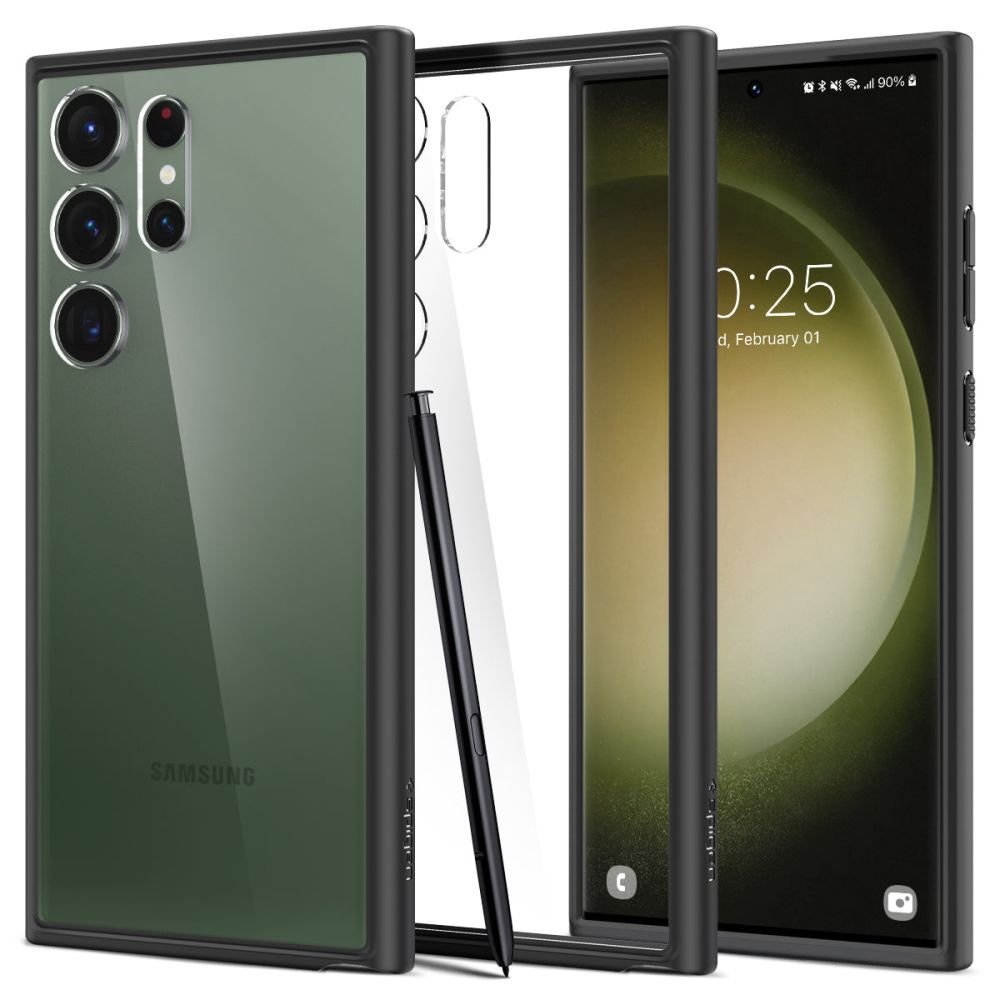 Spigen Samsung Galaxy S23 Ultra - Ultra Hybrid Σκληρή Θήκη με Πλαίσιο Σιλικόνης - Matte Black
