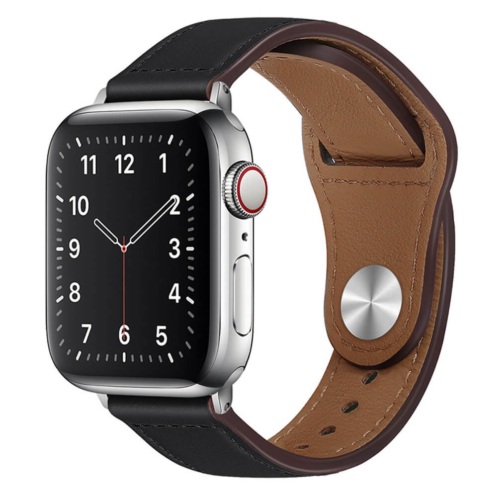 Techsuit Λουράκι Apple Watch 2/3/4/5/6/7/8/9/10/11 - SE (1/2/3) - 38/40/41/42mm Watchband W033 από Συνθετικό Δε΄ρμα - 32 x 20 x 180mm - Black