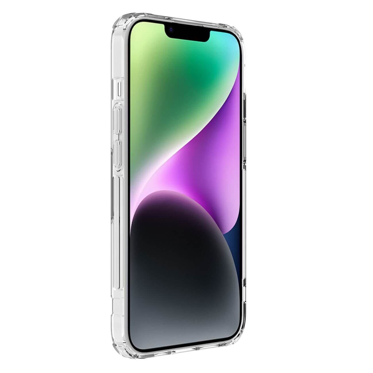 Nillkin iPhone 15 Nature Pro Magnetic - Σκληρή Θήκη με Πλαίσιο Σιλικόνης και MagSafe - Διάφανη / White