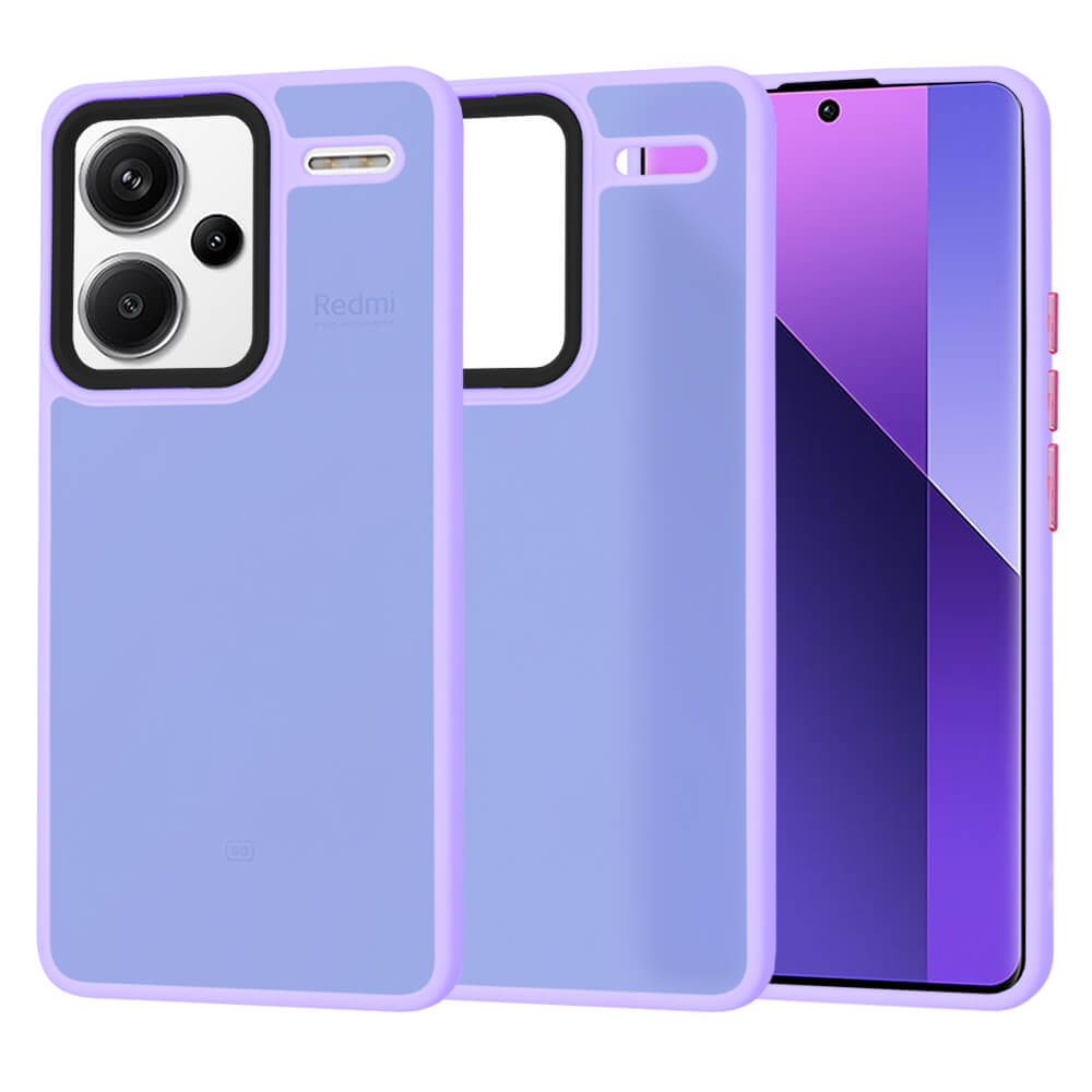Techsuit Xiaomi Redmi Note 13 Pro+ 5G - HaloFrost Series - Σκληρή Θήκη με Πλαίσιο Σιλικόνης - Light Purple