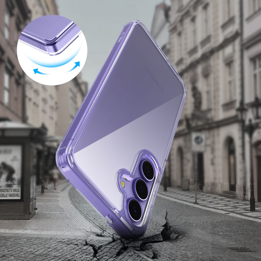 Tech - Protect Samsung Galaxy S25 Plus Flexair Hybrid Σκληρή Θήκη με Πλαίσιο Σιλικόνης - Διάφανη