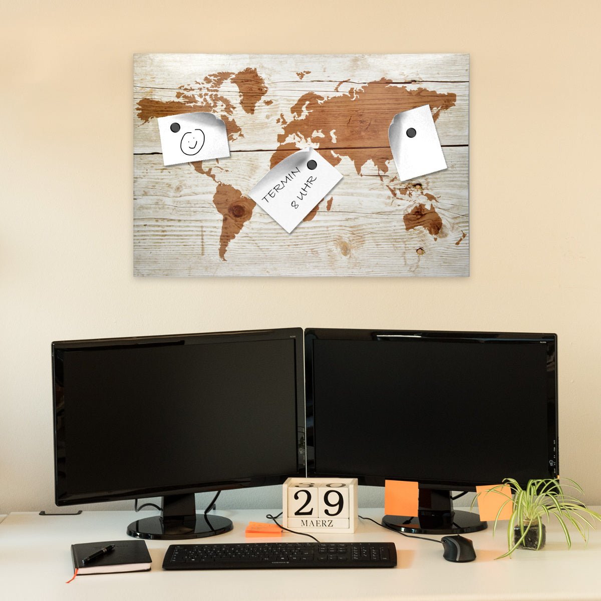 Navaris Μαγνητικός Πίνακας Ανακοινώσεων - 40 x 60 cm - World Map - 41128