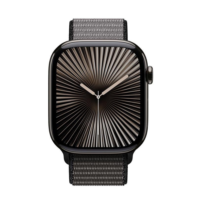 Crong Λουράκι Apple Watch 4/5/6/7/8/9/10/11 - SE (1/2/3) - ULTRA (1/2/3) - 44/45/46/49mm από Νάιλον - Nylon - Night Grey