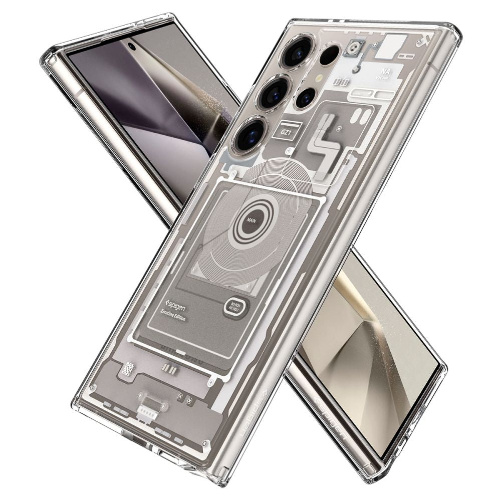 Spigen Samsung Galaxy S24 Ultra - Ultra Hybrid Σκληρή Θήκη με Πλαίσιο Σιλικόνης - Zero One Natural Titanium