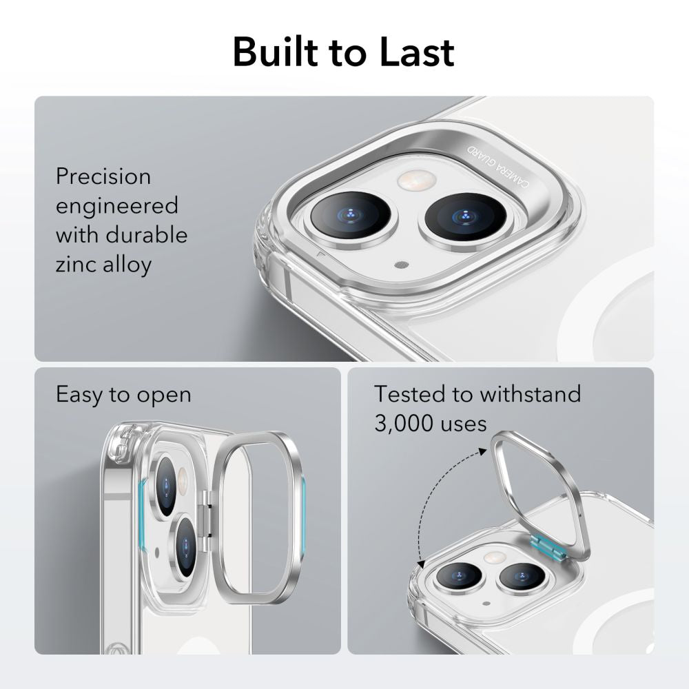 ESR iPhone 14 Plus Classic Kickstand Halolock MagSafe Σκληρή Θήκη με Πλαίσιο Σιλικόνης και Stand - Διάφανη