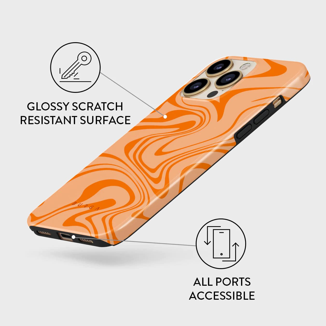 Burga iPhone 13 Pro Fashion Tough Σκληρή Θήκη - High Vibrations