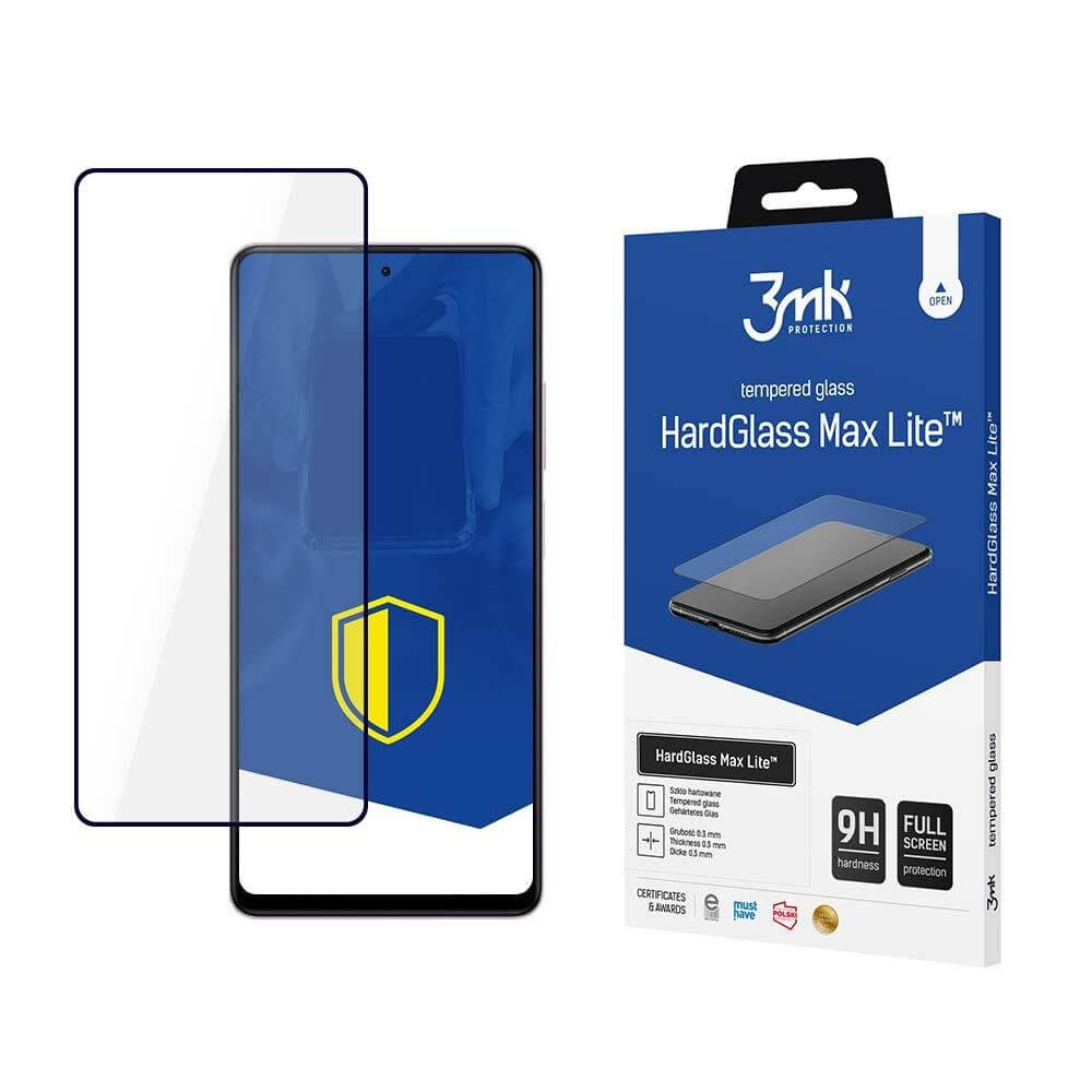 3MK Xiaomi Redmi Note 12 Pro / Xiaomi Redmi Note 12 Pro+ HardGlass Max Lite 0.30mm 9H Full Screen Αντιχαρακτικό Γυαλί Οθόνης - Black