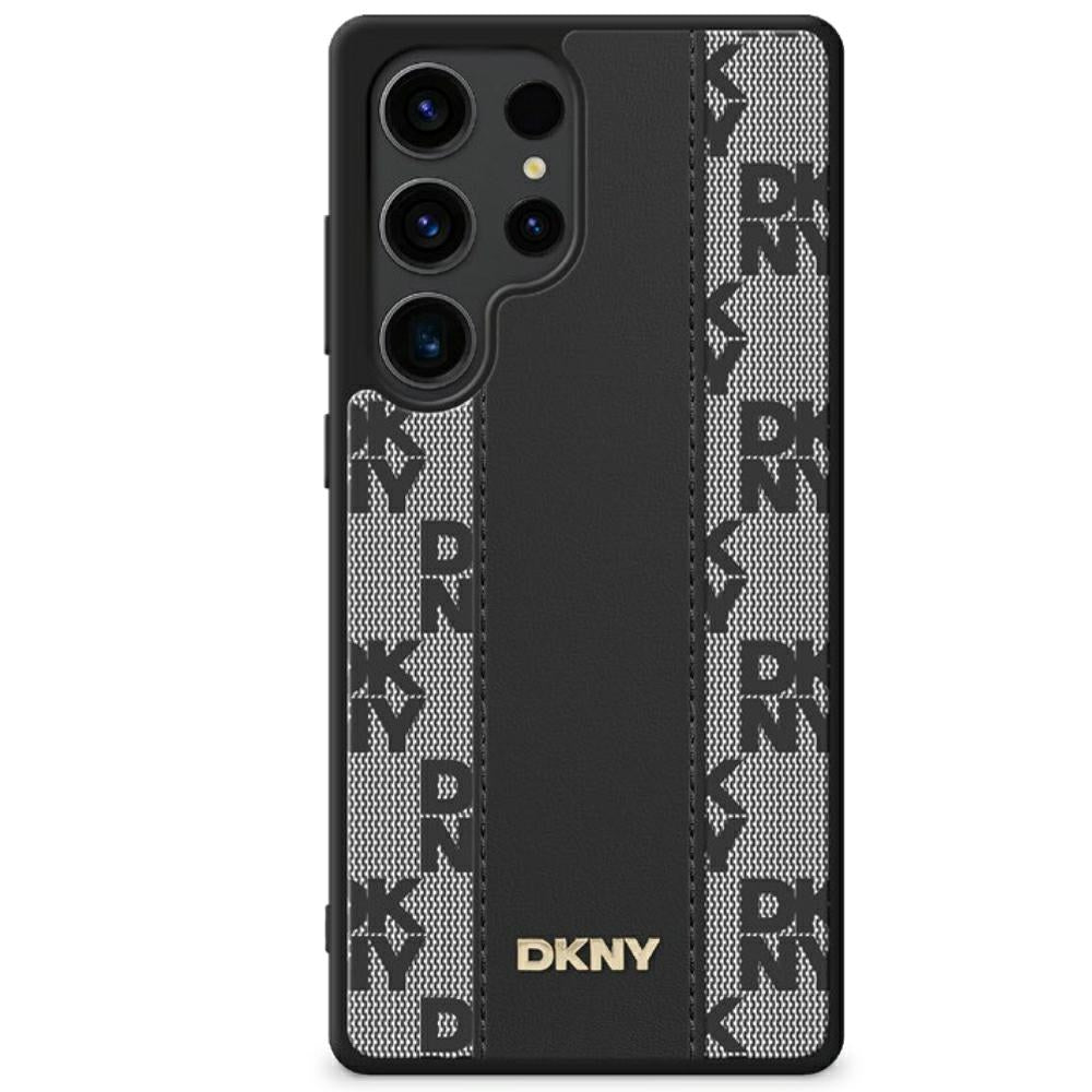 DKNY Samsung Galaxy S25 Ultra - Checkered Pattern MagSafe Σκληρή Θήκη με Επένδυση Συνθετικού Δέρματος - Black