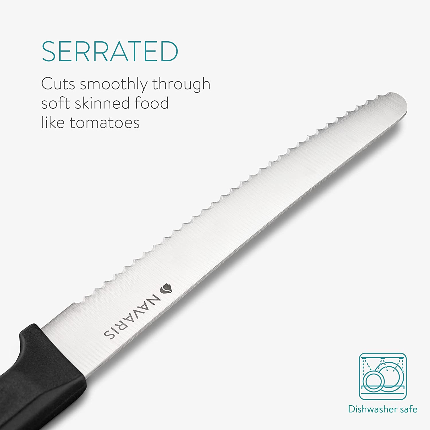 Navaris 6x Piece Knife Σετ με 6 Τεμάχια μαχαιριών - 10,8 cm - Black - 54111.01.06