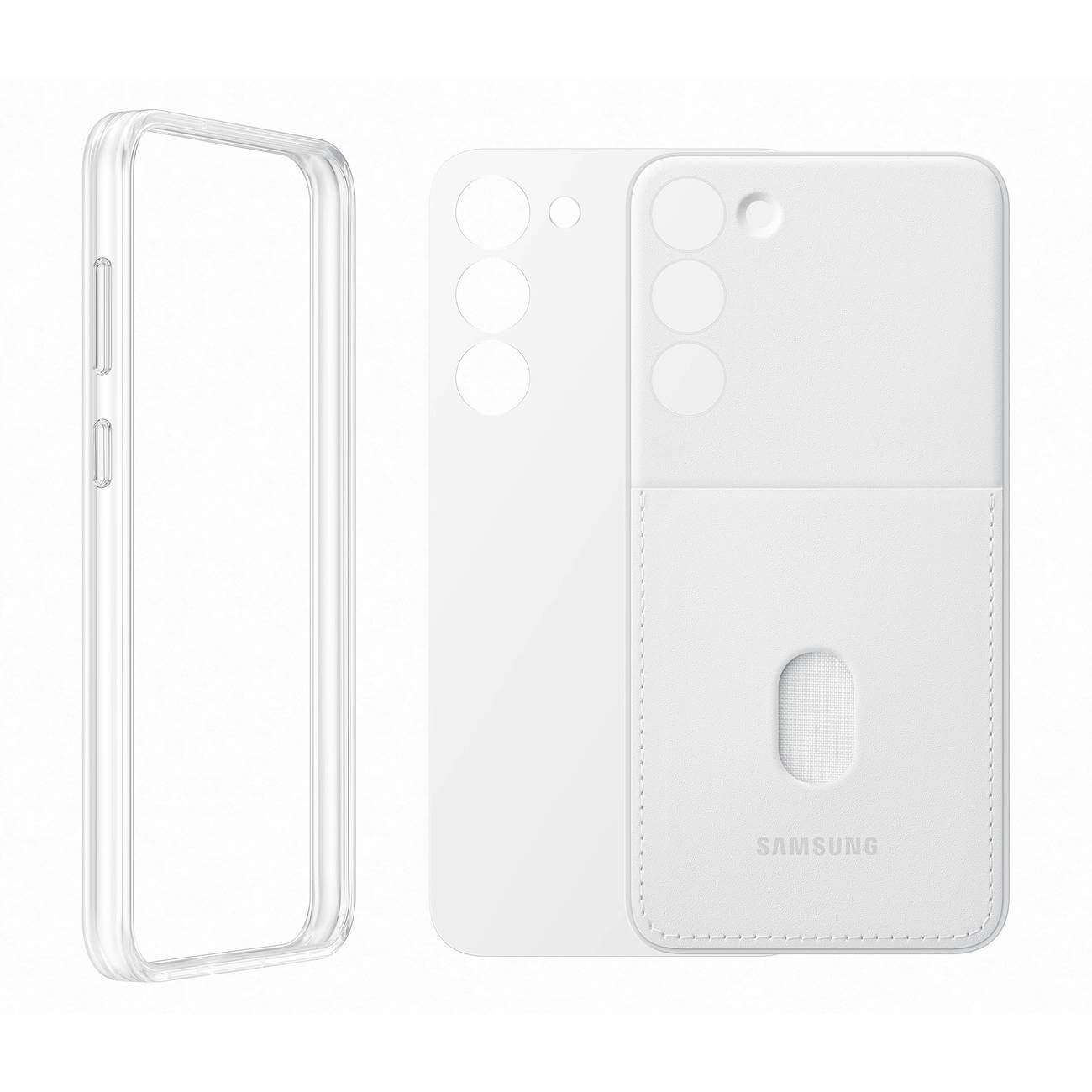 Samsung Frame Cover Samsung Galaxy S23+ Σκληρή Θήκη με Πλαίσιο Σιλικόνης - White - EF - MS916CWEGWW