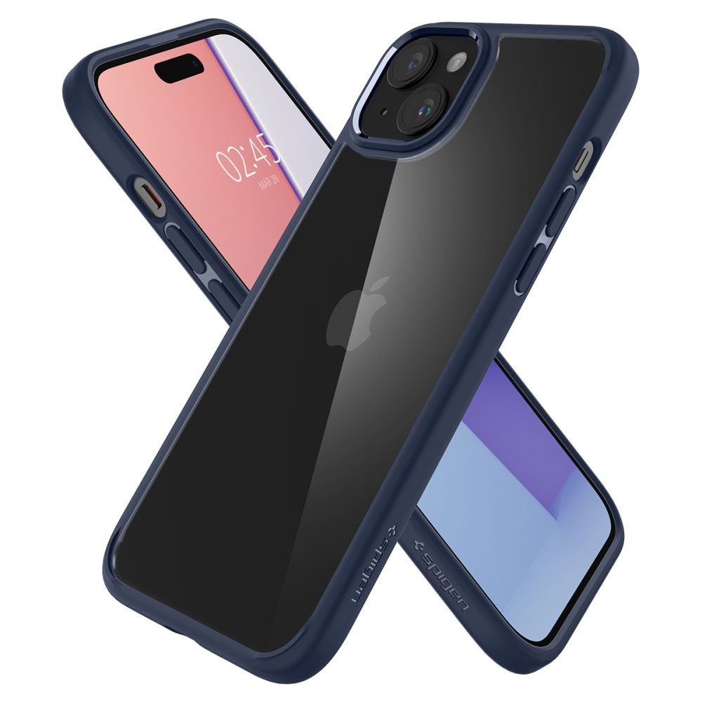 Spigen iPhone 15 Ultra Hybrid Σκληρή Θήκη με Πλαίσιο Σιλικόνης - Navy Blue