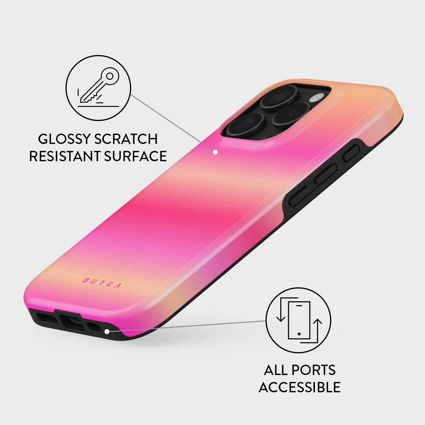 Burga iPhone 16 Pro Fashion Tough MagSafe Σκληρή Θήκη με MagSafe - SPF 100