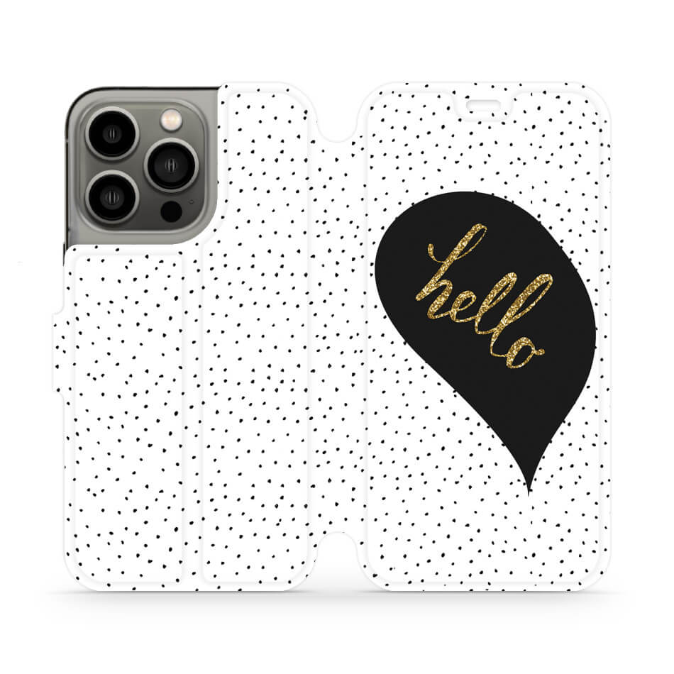 Mobiwear iPhone 13 Pro Θήκη Βιβλίο Slim Flip - Design Hello - M013P