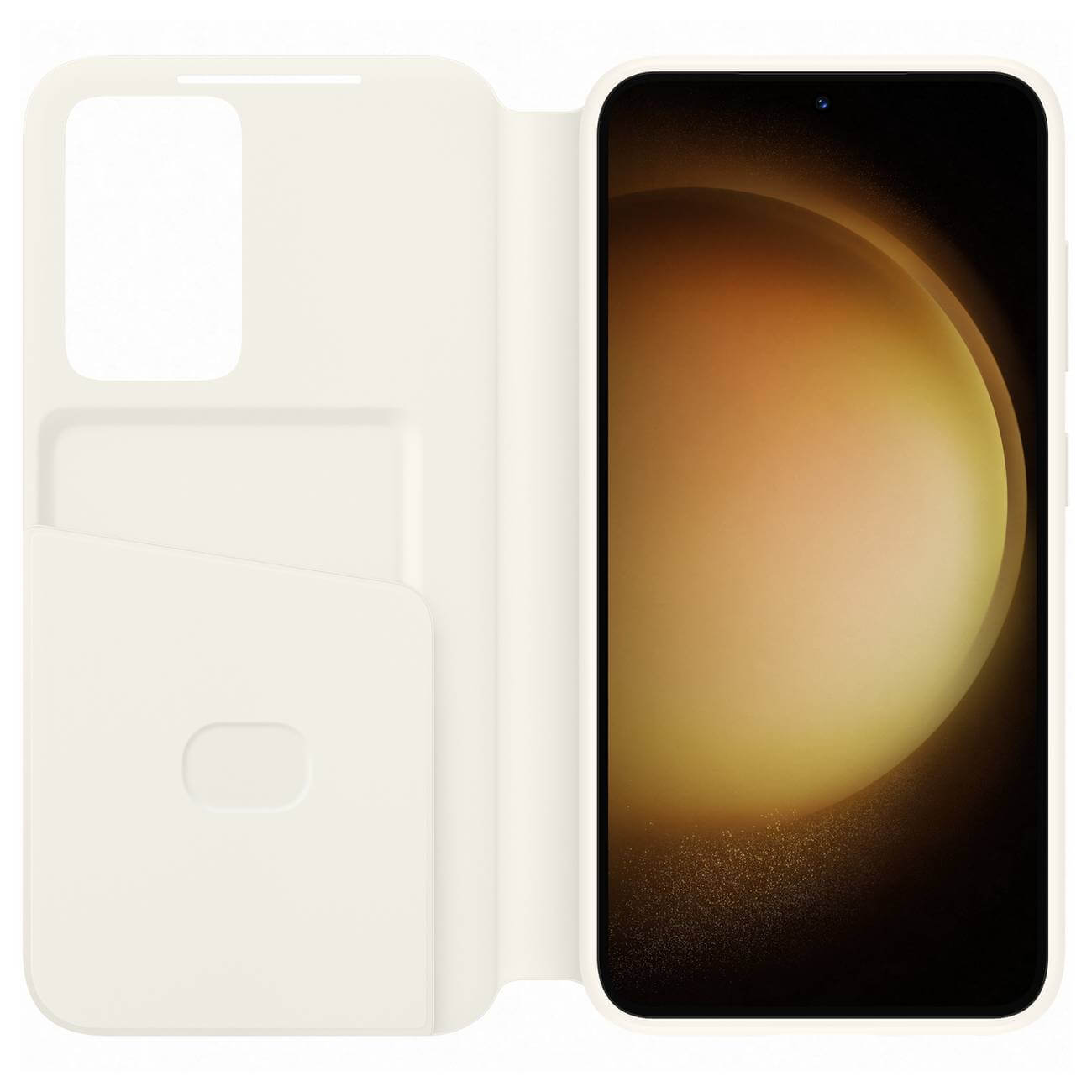 Samsung Smart View Cover Samsung Galaxy S23 Θήκη Πορτοφόλι - Cream - EF - ZS911CUEGWW