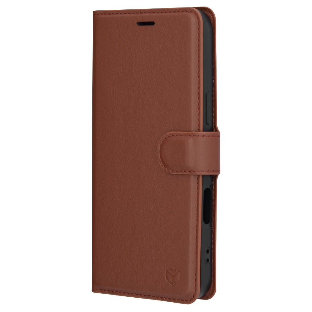 Techsuit iPhone 16 - Leather Folio - Θήκη Πορτοφόλι από Δερματίνη με Stand - Brown
