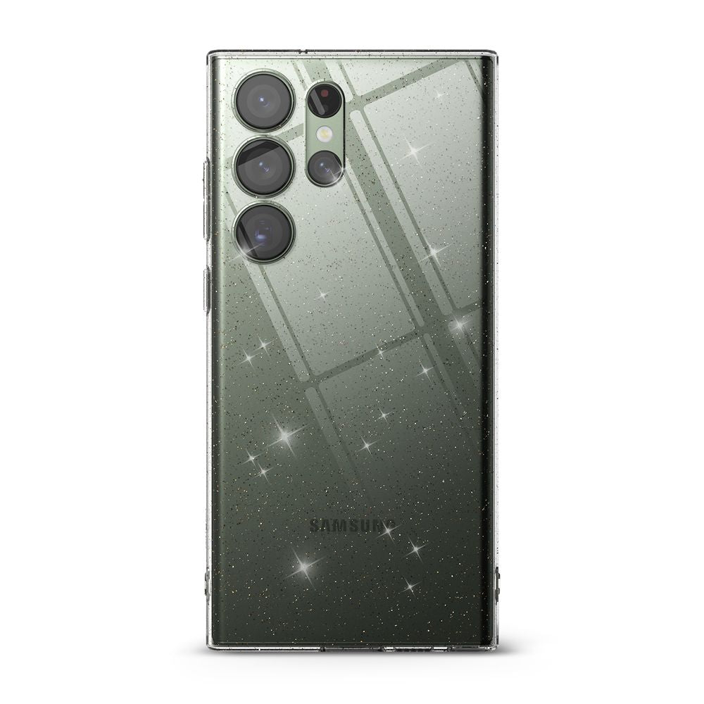 Ringke Samsung Galaxy S23 Ultra Air Ultra - Thin TPU Case Λεπτή Θήκη Σιλικόνης - Glitter Διάφανη