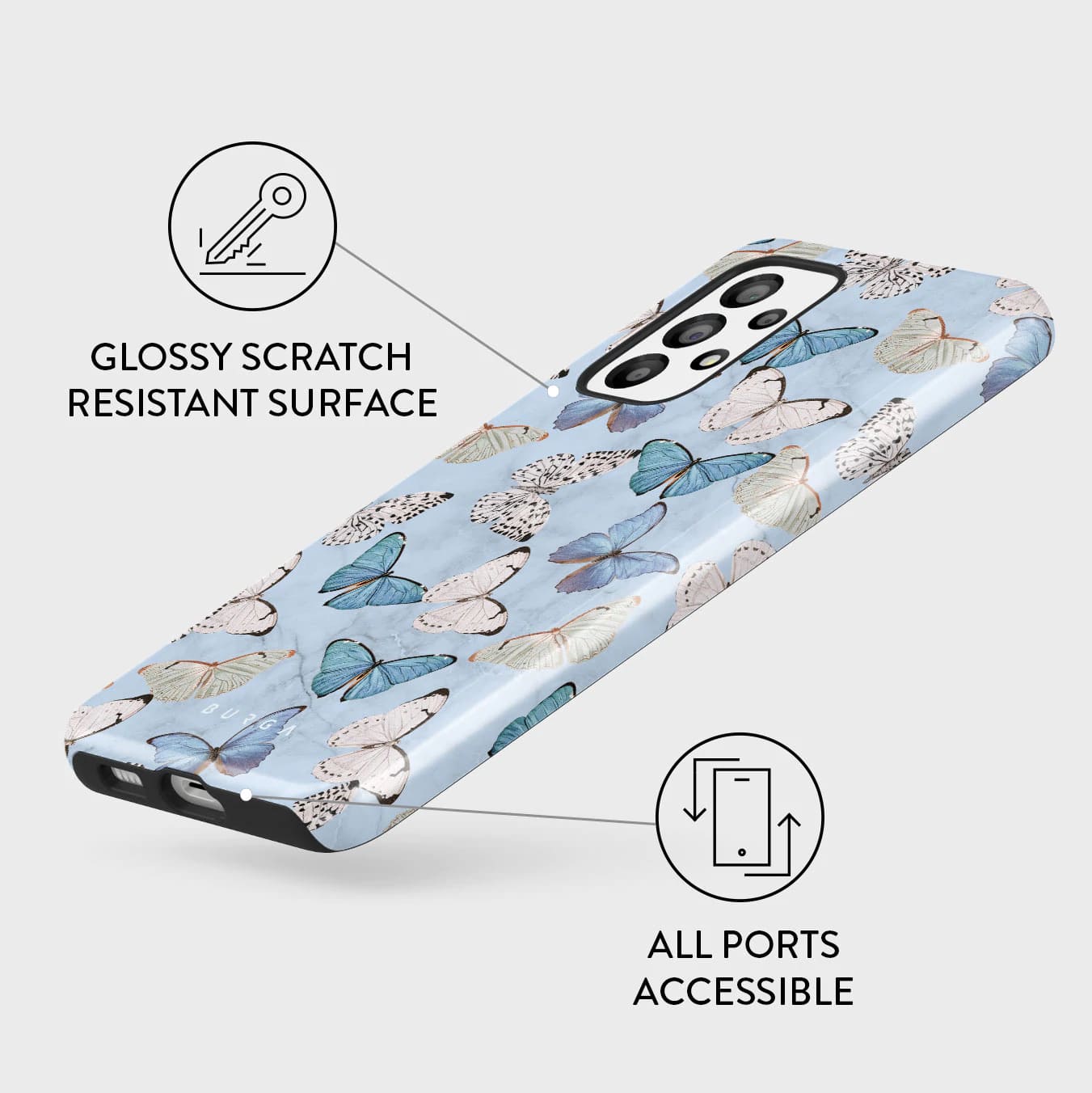Burga Samsung Galaxy A53 5G Fashion Tough Σκληρή Θήκη - Give Me Butterflies
