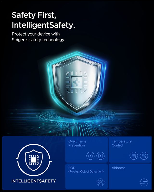 Spigen 2in1 Μαγνητικός Ασύρματος Φορτιστής MagSafe 25W Qi2.2 - ESSENTIAL EF302MOQ - Black