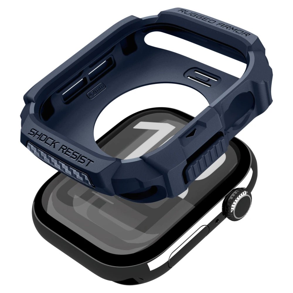 Spigen Θήκη Apple Watch 10/11 - 42mm - Rugged Armor V2 - Navy Blue