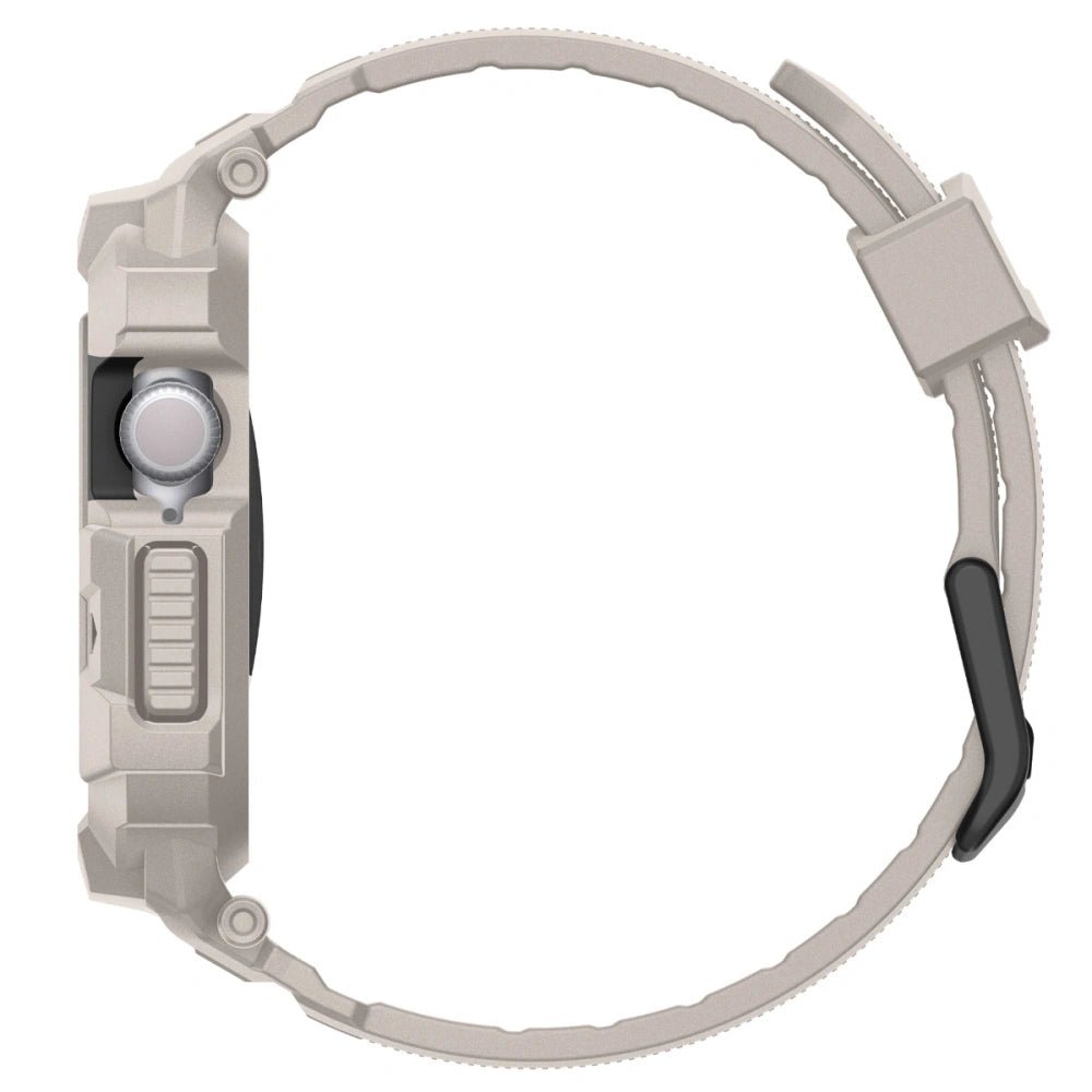 Spigen Λουράκι Apple Watch 10/11 - 42mm με Θήκη Προστασίας - Rugged Armor Pro V2 - Dune Beige