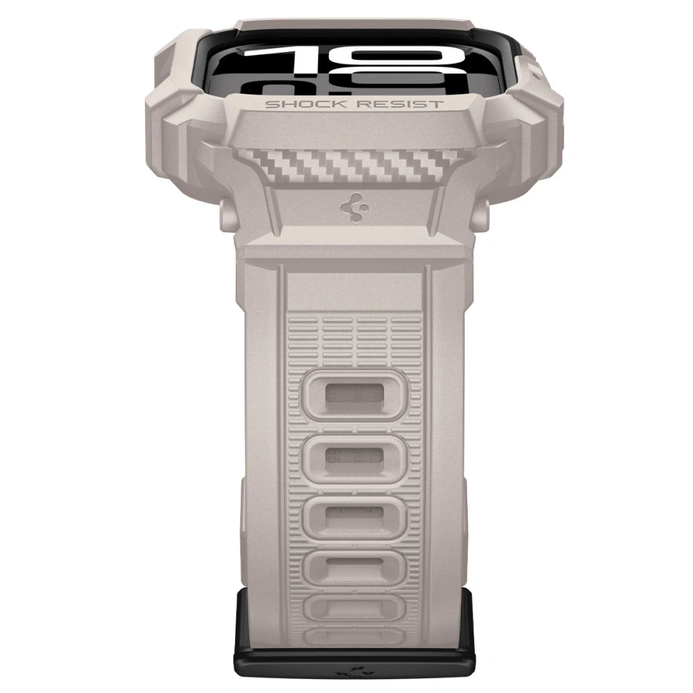 Spigen Λουράκι Apple Watch 10/11 - 42mm με Θήκη Προστασίας - Rugged Armor Pro V2 - Dune Beige