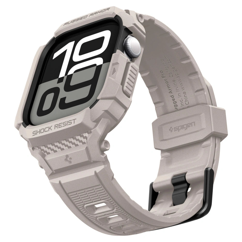 Spigen Λουράκι Apple Watch 10/11 - 42mm με Θήκη Προστασίας - Rugged Armor Pro V2 - Dune Beige