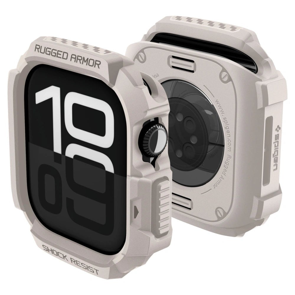 Spigen Θήκη Apple Watch 10/11 - 42mm - Rugged Armor V2 - Dune Beige