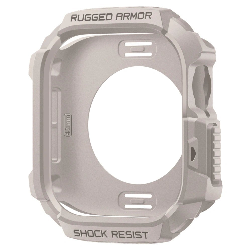 Spigen Θήκη Apple Watch 10/11 - 42mm - Rugged Armor V2 - Dune Beige