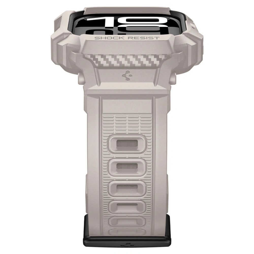 Spigen Λουράκι Apple Watch 10/11 - 46mm με Θήκη Προστασίας - Rugged Armor Pro V2 - Dune Beige
