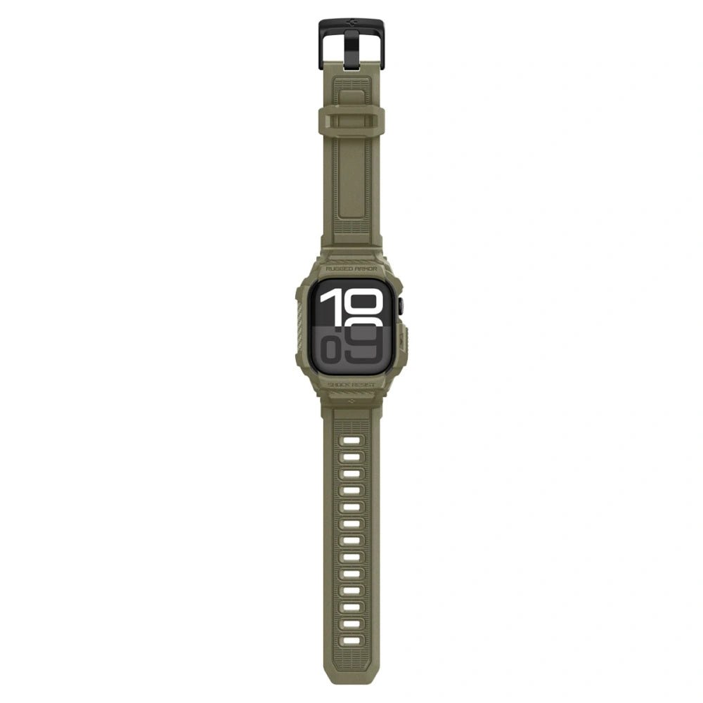 Spigen Λουράκι Apple Watch 10/11 - 46mm με Θήκη Προστασίας - Rugged Armor Pro V2 - Vintage Khaki