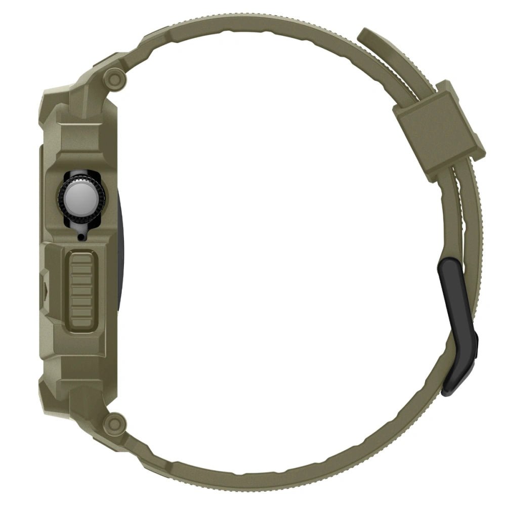 Spigen Λουράκι Apple Watch 10/11 - 46mm με Θήκη Προστασίας - Rugged Armor Pro V2 - Vintage Khaki